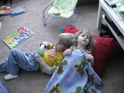 Getting cozy with Keian.