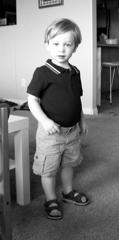 See? I told he was all grown up. Not too grown up for lots of hugs and kisses, though, much to the delight of this mother.