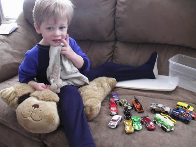 Hours later...What did I tell you? Still lining those cars up.