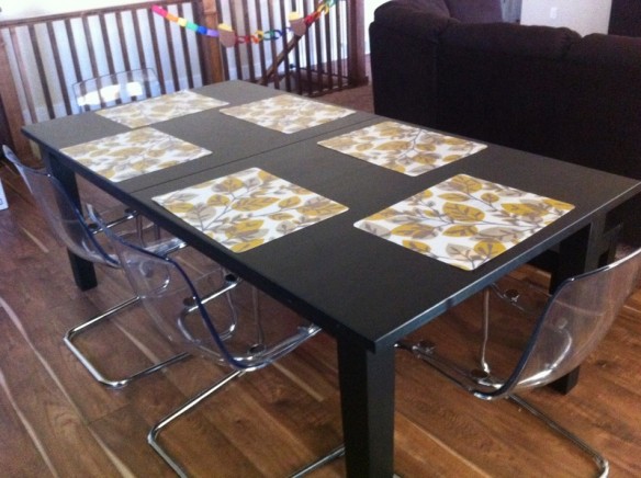 Another view of the table and chairs.