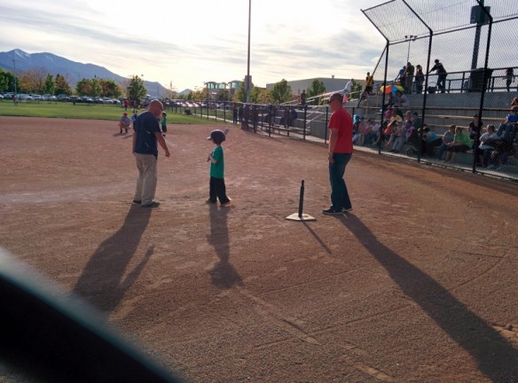 Learning how to bat.