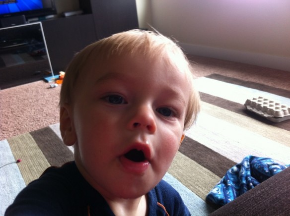 "Hey, Mommy. Can I see your phone?"