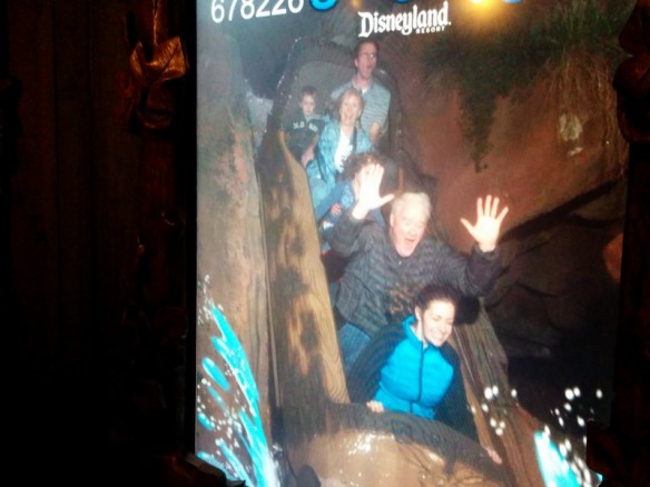 Riding Splash Mountain. I got completely drenched! 