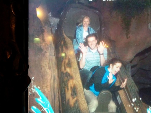 Going on it a second time and posing for the camera. Amelie's in there somewhere...