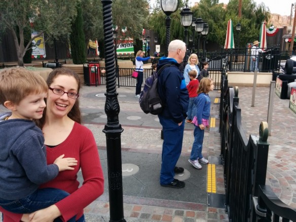 We were first in line to ride Luigi's tires.