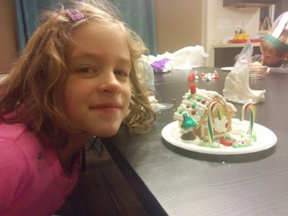 Amelie's house, complete with a Hershey's Kiss tree.