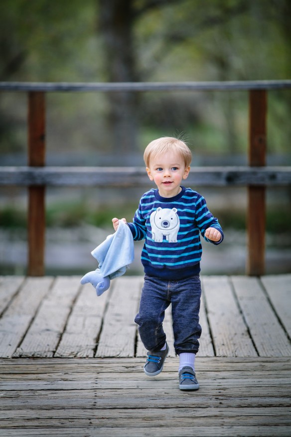 Once he decided to be happy, we couldn't get him to sit still! We ran around and around this building. 