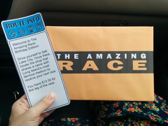 We took Bryce on an Amazing Race-inspired birthday scavenger hunt around Salt Lake. 