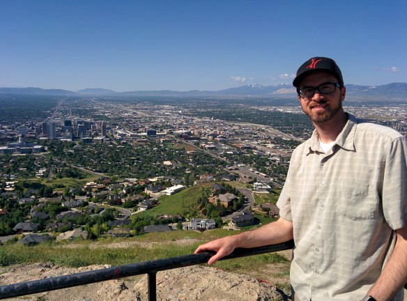 The birthday boy at the summit.
